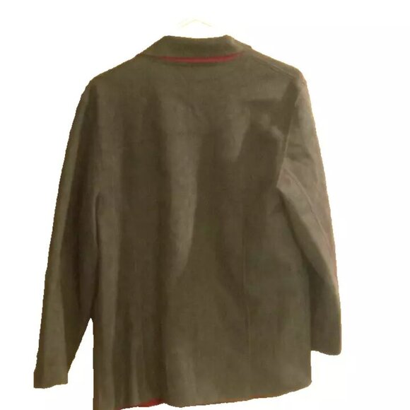 Alfred DUNNER womans Faux Suede Size 14 Green W red lining long sleeve - Picture 4 of 4
